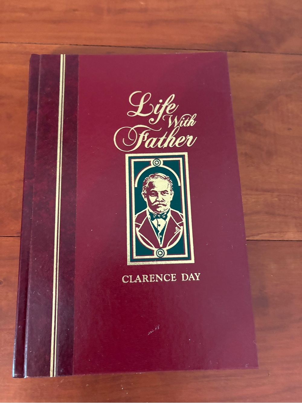 Dark Academia Life With Father Clarence Day Burgundy Hardcover Book